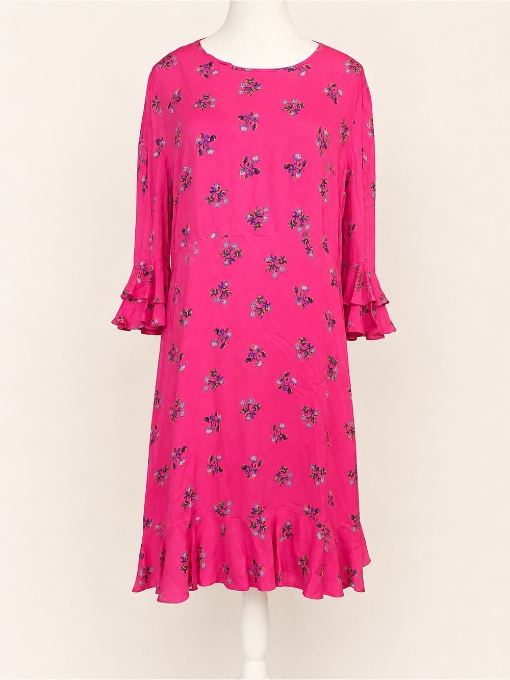 Diane von Furstenberg • NWT Floating Lily Ranunculus Ruffle Dress • Size Large